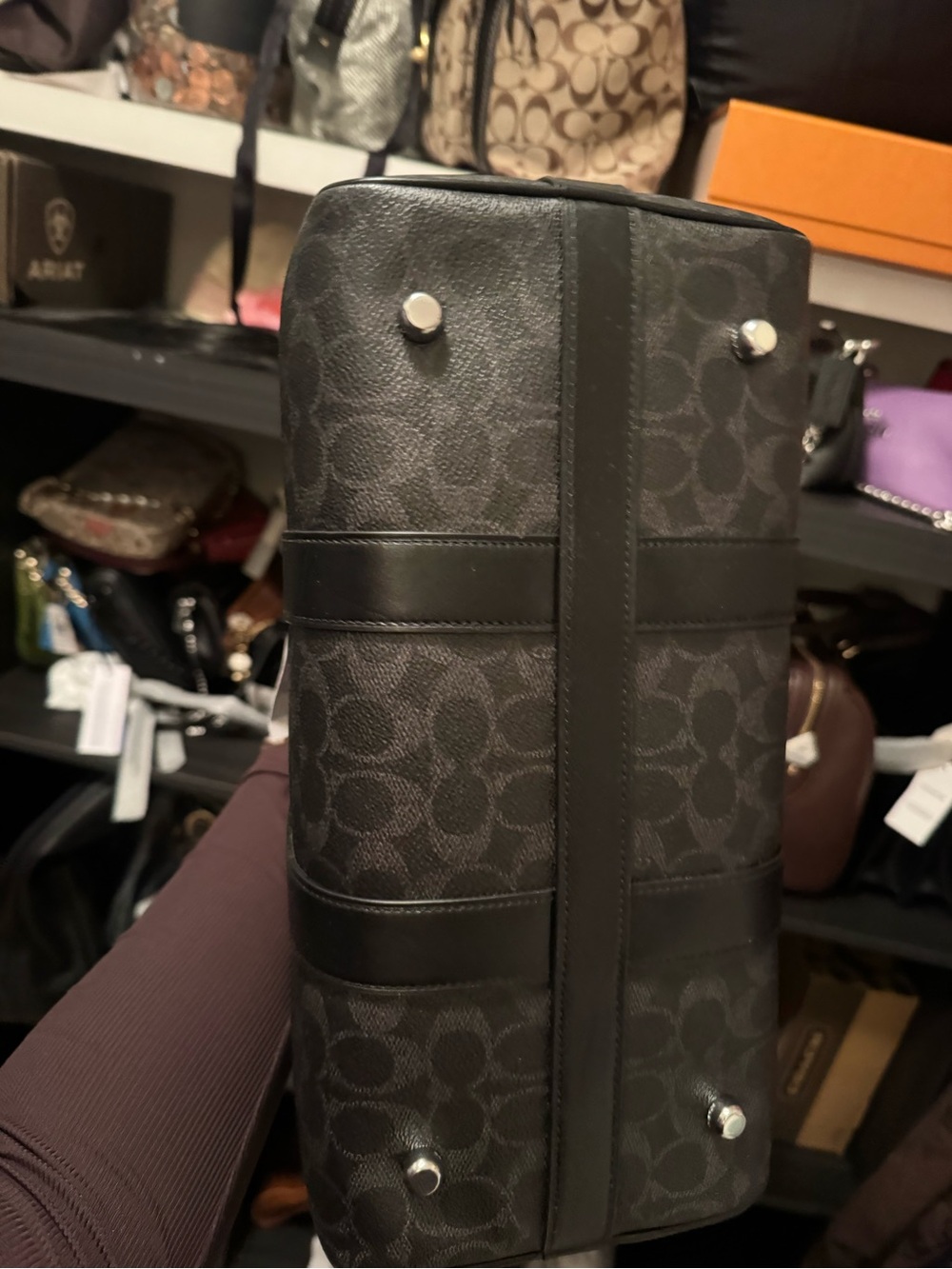 COACH Compass 35 Signature black print - Picture 6 of 7